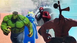 Hulk, Spider-man, Huggy Wuggy & Blue Vs Siren Head in Deadly Game