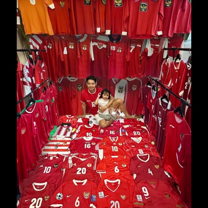 Kolektor Jersey Timnas Indonesia terbanyak #timnasindonesia
