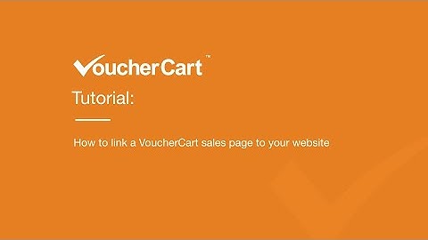 How to link a VoucherCart sales page to your website