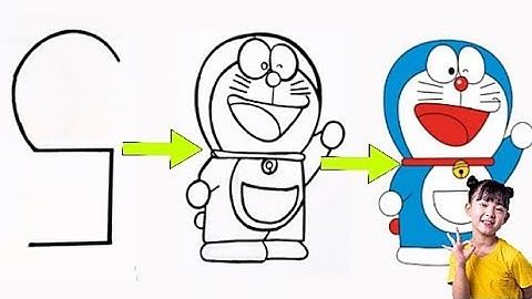 How to turn 5 into Doraemon | Doraemon drawing | drawing for kids