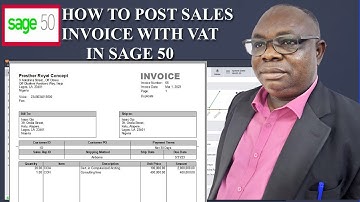 HOW TO POST AND INVOICE WITH VAT IN SAGE 50