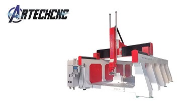 ART-3050 XYZAC 5 Axis CNC Router For Wood Foam Mold Sculpture