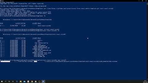 Install coreui-free-react-admin-template via Powershell on Windows