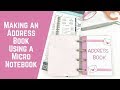 Making an Address Book using a Micro Notebook