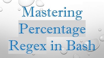 Mastering Percentage Regex in Bash