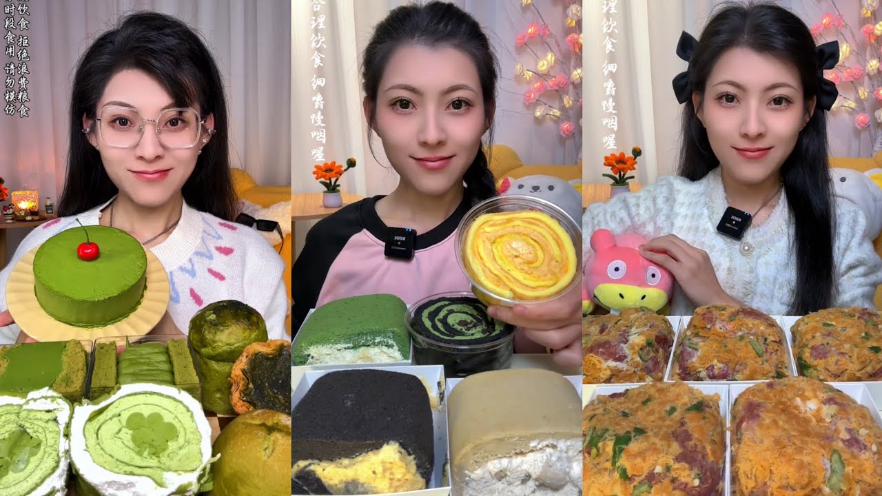 ASMR] Dessert Mukbang🎂🍦🍰🍮 (Creamy Crepe Cakes) 디저트 먹방 |Eating Sounds#cake #asmrcake #asmrcake