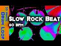 20 minute backing track  slow rock drum beat 60 bpm
