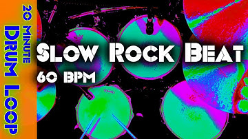 Extended Practice Drum Loop: 20 Minutes of Slow Rock at 60 BPM