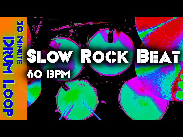 20 Minute Backing Track - Slow Rock Drum Beat 60 BPM class=