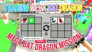 Trading My MEGA BAT DRAGON In *RICH* ADOPT ME SERVERS!