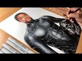 Black Panther Drawing - Chadwick Boseman Tribute - Timelapse | Artology