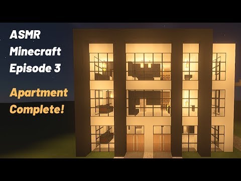 ASMR Minecraft: Let's Build a Town - First Apartment Completed! (Episode 3)