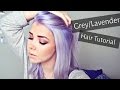 Grey/Lavender Hair Tutorial | Regrowth Bleaching & Toning