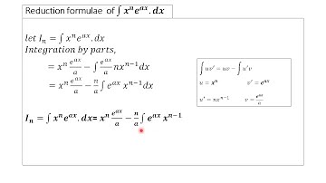 Reduction formulae of integration of x^a e^ax