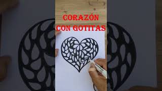 Corazón con gotitas