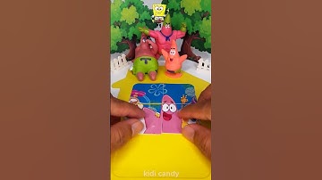 Woww ‼️ Spongebob Sandy and patrick 😹 funny character change puzzle Spongebob 🤣 #shorts #puzzle