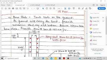 Design of water tank rests on ground with fixed base