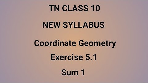 TN Samacheer 10th Maths New Syllabus Coordinate Geometry Exercise 5.1 Sum 1