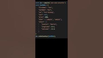JSON  Camel to Snake Case one line of code