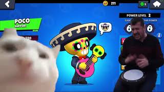 Cat vibing POCO Singing Levan Polkka meme | Brawl Stars