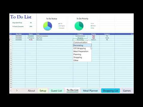 Baby Shower Planner - Excel, an App Template by Ardent Workshop (Thumbnail 8 of 8)