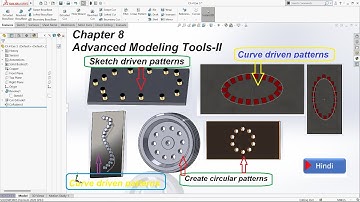 Chapter 8.3 Circular Pattern Features ,Sketch Driven Patterns & Curve Driven Patterns in Solidworks