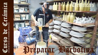 Curso de Cerámica - Preparar Barbotina con Arcilla en Polvo
