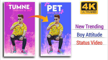 New Trending Boy Attitude Status Editing | Boy Attitude Status Kaise Banaye | How To Make New Status