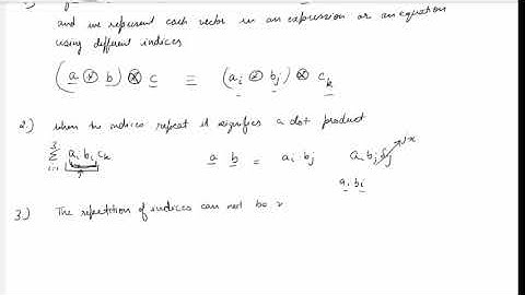 1. Vectors and Tensors : Einstein notation