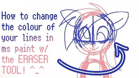 How to change the colour of your lines using the eraser tool in MS Paint