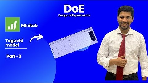 DOE Design of Experiments | Taguchi Model | Part 3 #doe #sixsigma #minitab