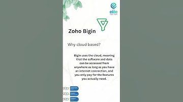 Zoho Bigin - Cloud based | Elite Tech Park | ETP