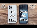 iPhone 12 Pro Max vs Samsung Galaxy Note 20 Ultra / iOS 16.4.1 vs OneUI 5.1