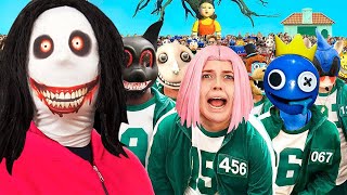 SQUID GAME dans la VIE RÉELLE avec LES MONSTRES !