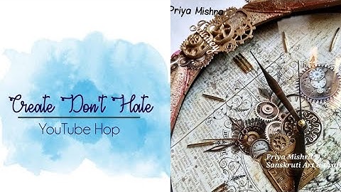 Mixed Media Altered Wall Clock - Create Don