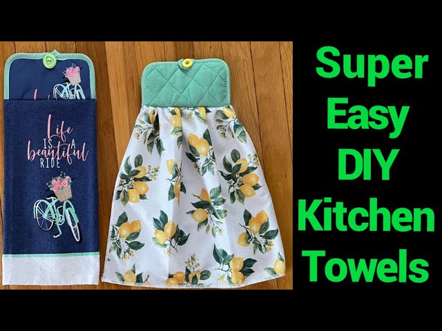 How to sew a handmade kitchen towel in 5 minutes! 