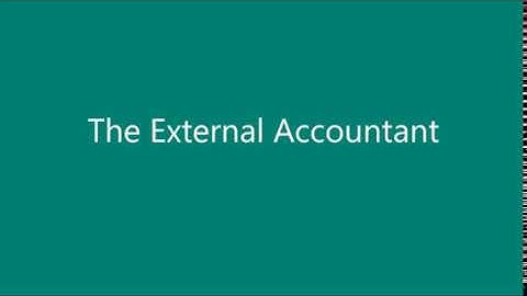 Microsoft Dynamics 365 Business Central - The External Accountant