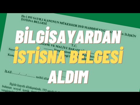 Vergi Dairesine Gitmeden Youtube İstisna Belgesi Alma ve Banka Hesabı Açma - Tanımlama