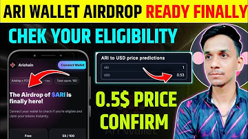 ARI WALLET ELIGIBILITY CRITERIA 📣 ARI WALLET TOKEN FINAL PRICE $0.5🔥ARI WALLET AIRDROP LISTING DATE 