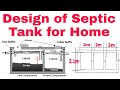 Design of Septic Tank for Home | Design of Septic Tank | Septic Tank Design for House 2022