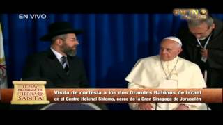 ⁣El Papa Francisco visita a Rabinos de Israel