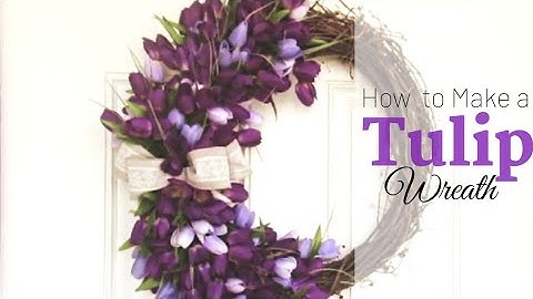 EASY DIY SPRING TULIP WREATH ON GRAPEVINE