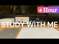 4 HOUR STUDY WITH ME | fire crackling Sounds🔥 ASMR | Pomodoro 50-10