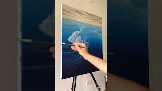 Painting A Smooth Wave Using Acrylics  shorts acrylicpainting art artist painting