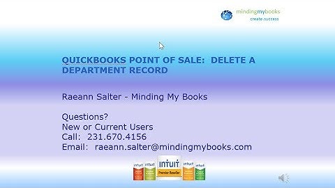 QuickBooks Point of Sale Tutorial: How to Safely Delete a Department Record and Update Item Records