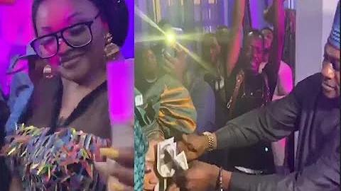 Mercy Aigbe, Odunlade Adekola, Ibrahim Shatta Dance &Spray Wumi Toriola At Her Naming Ceremony