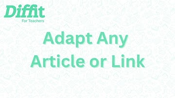 Adapt any link with Diffit