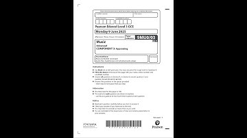 Merged 2025 Pearson EDEXCEL A Level Music Paper 3 And Mark Scheme 9mu003 Appraising