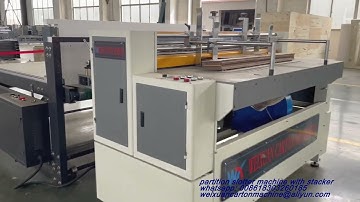 Automatic corrugated board partition slotter machine with stacker at China
