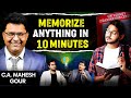 10 degreeachiever reveals how to memorize anything in 10 mins  gaurav thakur show